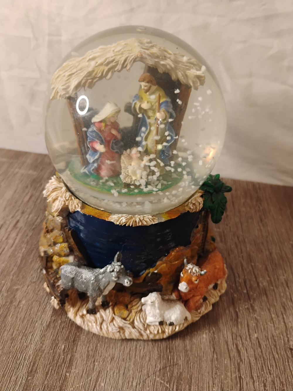 Nativity Scenery Musical Snow Globe